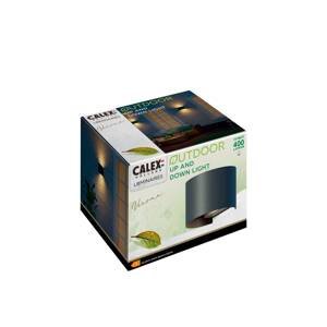 Calex Venkovní nástěnné svítidlo Calex LED Oval, nahoru/dolů, výška 10 cm, černé