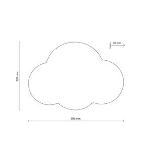 TK Lighting Nástěnné svítidlo Cloud, béžová barva, ocel, nepřímé světlo, 38 x 27 cm