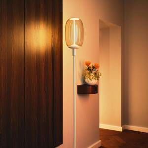 LEDVANCE Stojací lampa LEDVANDE Decor Stick E27, výška 146 cm, béžová barva