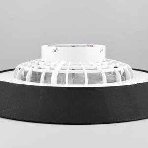 Reality Leuchten Stropní ventilátor Varberg LED, tichý, Ø 55 cm, CCT, černý