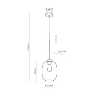 TK Lighting Závěsné svítidlo Elio, sklo, průhledné, jedno světlo