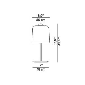 Luceplan Luceplan Zile stolní lampa černá matná, 42 cm