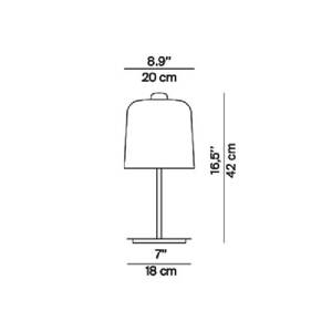 Luceplan Luceplan Zile stolní lampa bílá matná, výška 42 cm