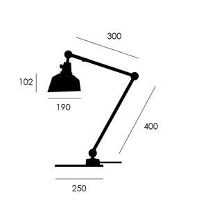 midgard midgard modular TYP 551 stolní lampa černá 60 cm