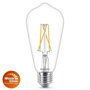 Philips Philips Warmglow E27 LED žárovka Rustika 5,9W čirá