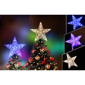 Svítící LED hvězda na vánoční stromeček