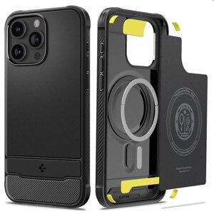 Pouzdro Spigen Rugged Armor MagSafe pro Apple iPhone 15 Pro Max, černé