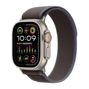 Apple Watch Ultra 2 GPS + Cellular, 49mm Titanium Case with Blue/Black Trail Loop - S/M