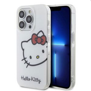 Zadní kryt Hello Kitty IML Head Logo pro Apple iPhone 13 Pro, bílé