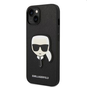 Pouzdro Karl Lagerfeld PU Saffiano Karl Head for Apple iPhone 14, black