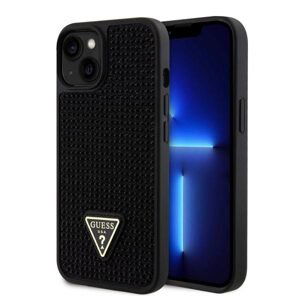 Guess Rhinestones Triangle Metal Logo Kryt pro iPhone 13, černé