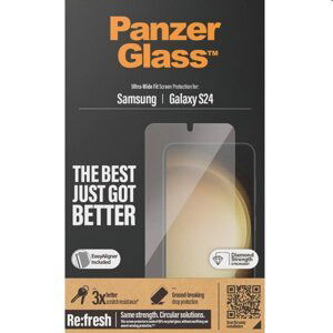 Ochranné sklo PanzerGlass Re:fresh UWF s aplikátorem pro Samsung Galaxy S24, černé