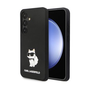 Zadní kryt Karl Lagerfeld Liquid Silicone Choupette NFT pro Samsung Galaxy S24, černý