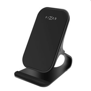 FIXED Stand with fast wireless charging Frame Wireless, 15W, black, vystavený, záruka 21 měsíců