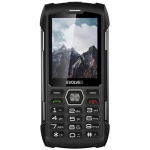 EVOLVEO StrongPhone H1, vodotěsný odolný Dual SIM telefon, černá-stříbrná