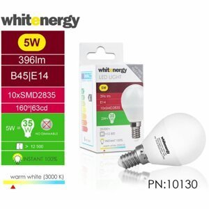 LED žárovka WhiteEnergy-E14-5W-396 lm, Teplá bílá-3000K