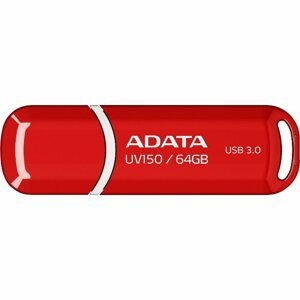 USB klíč A-DATA UV150, 64 GB, USB 3.0, Red-rychlost čtení a zápisu: až 90MB/s