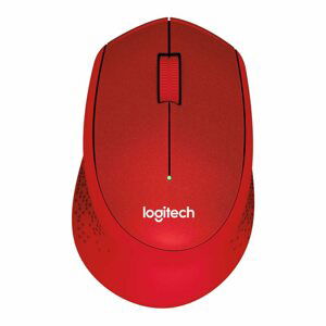 Logitech M330 Silent Plus Wireless Mouse, červená