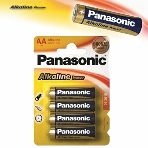 Alkalická tužková baterie AA (LR6), Panasonic Alkaline Power, 4 kusy