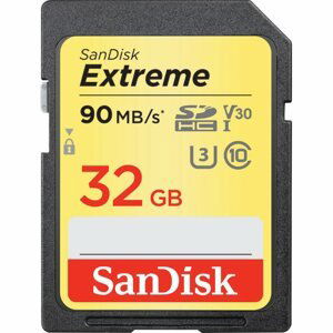 SanDisk Extreme Secure Digital SDHC UHS-I U3 32GB | 
 Class 10, rychlost 90MB/s (SDSDXVE-032G-GNCIN)