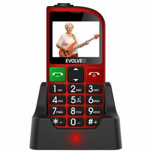 Evolveo EasyPhone FM, Red + nabíjecí stojan