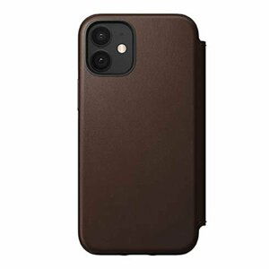 Knížkové odolné pouzdro Nomad pro iPhone 12 mini, hnědé