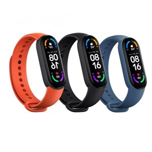 Náhradní náramky Xiaomi Mi Smart Band 6 Strap (3-balení) černá, oranžová, modrá