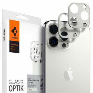 Spigen ochranné sklo na fotoaparát pro iPhone 13 Pro/13 Pro Max, stříbrné