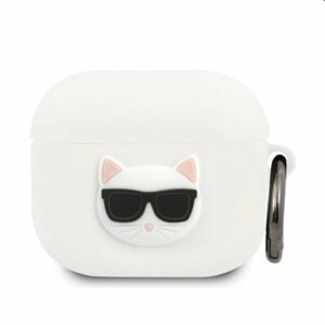 Karl Lagerfeld silikonový obal pro Apple AirPods 3 (KLACA3SILCHWH), white