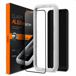 Tvrzené sklo Spigen Align Glass FC pro Apple iPhone 11/XR, černé