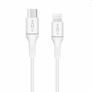 FIXED Datový a nabíjecí kabel USB-C/Lightning MFI, PD, 60 W, 2 m, bílý