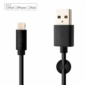 FIXED Datový a nabíjecí kabel USB/Lightning MFI, 20 W, 2 m, černý