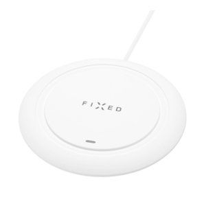 FIXED Pad Podložka pro rýchle bezdrátové nabíjení telefonu, 10 W, bílá