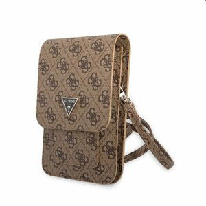 Guess PU 4G Triangle Logo Phone Bag, brown