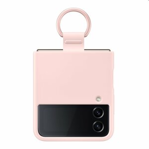 Pouzdro Silicone Cover s držákem na prst pro Samsung Galaxy Z Flip4, pink