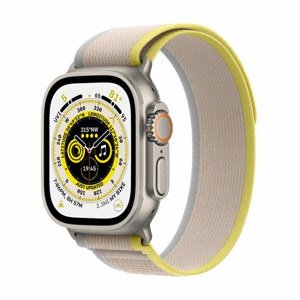 Apple Watch Ultra GPS + Cellular 49mm Titanium Case with Yellow/Beige Trail Loop - S/M