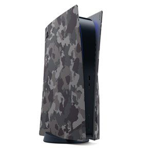 PS5 Standard Cover, gray camouflage