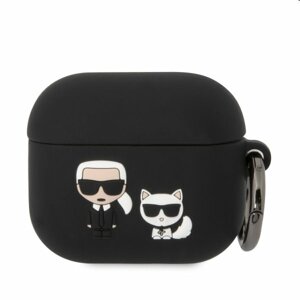 Karl Lagerfeld and Choupette silikonový obal pro Apple Airpods 3, černé