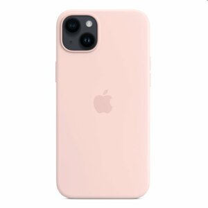 Apple iPhone 14 Plus Silicone Case with MagSafe, chalk pink