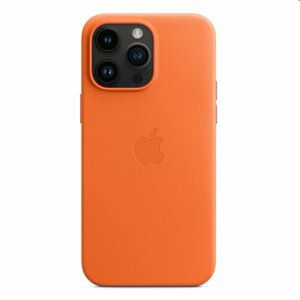 Apple iPhone 14 Pro Max Leather Case with MagSafe, orange