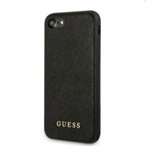 Pouzdro Guess Saffiano PU Silicone pro Apple iPhone 7/8/SE20/SE22, černé