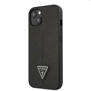 Pouzdro Guess Saffiano PU Silicone pro Apple iPhone 13, černé