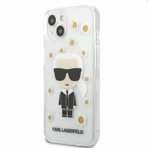 Pouzdro Karl Lagerfeld Ikonik Flower pro Apple iPhone 13 mini, transparentní