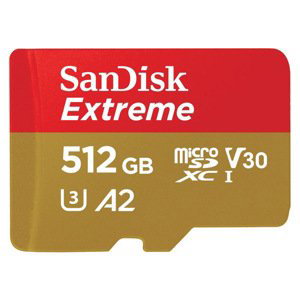 SanDisk Extreme microSDXC 512 GB 190 MB/s s adaptérem