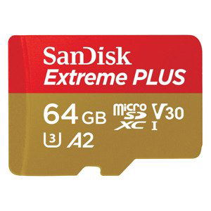 SanDisk Extreme PLUS microSDXC 64 GB 200 MB/s s adaptérem