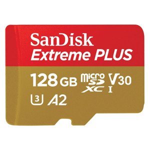 SanDisk Extreme PLUS microSDXC 128 GB 200 MB/s s adaptérem