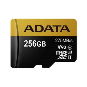 Adata micro SDXC/256GB/275MBps/UHS-II U3 / Class 10/+ Adaptér