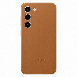 Pouzdro Leather Cover pro Samsung S23, camel
