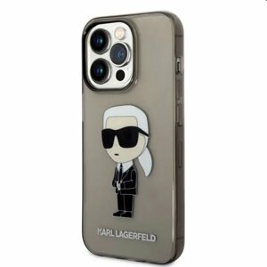 Pouzdro Karl Lagerfeld IML Ikonik NFT pro Apple iPhone 14 Pro, černé