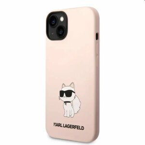 Zadní kryt Karl Lagerfeld Liquid Silicone Choupette NFT pro Apple iPhone 14, růžové